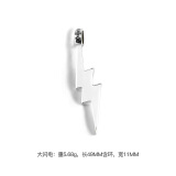 马登福叔美式复古纯银简约长款项链阿美咔叽工装吊坠配饰男女潮 大闪电