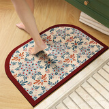 金玉铭川美式浴室地垫卫生间进门门口脚垫洗手台吸水速干防滑垫厕所门垫子 GZN-娜塔莉半圆角 40X60cm【吸水速干体验版】