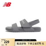 NEW BALANCE NB官方运动凉鞋男鞋女鞋情侣NCLAY系列休闲拖鞋 深灰色 SUFNCLAO 37.5 (脚长23cm)