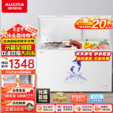 澳柯玛（AUCMA）302升家用冰柜 双温双箱大容量冷柜 卧式冰柜雪糕柜双温冷柜 冷藏全铜管 BCD-302CNE 以旧换新