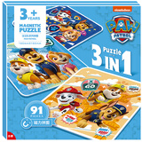 汪汪队立大功（PAW PATROL）儿童拼图玩具 汪汪队磁性拼图三折页拼图家居装饰生日礼物礼品