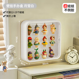 KAMAN盲盒收纳盒泡泡玛特手办展示架透明防尘大容量潮玩具模型展示柜子 壁挂款【月莹白/三层】1个