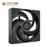 ID-COOLING（酷凛）12CM机箱风扇 黑色无光 4PIN接口 PWM温控散热 适用240/360水冷 风冷散热器改装 AS-120-K