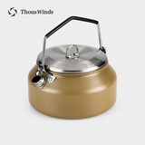 THOUS WINDS 千风户外烧水壶露营野炊不锈钢1L煮水壶咖啡壶泡茶壶野营明火烧 1升不锈钢烧水壶 沙色