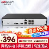 HIKVISION海康威视 硬盘录像机监控主机NVR4路高清单盘位支持6T硬盘手机远程DS-7804N-F1/4P