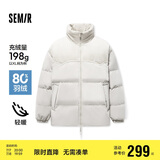 森马羽绒服男冬季拼接灯芯绒肌理感外套厚款宽松上衣109724113116