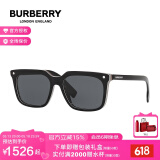 BURBERRY博柏利巴宝莉简约眼镜显脸小男款太阳镜墨镜0BE4337F 379887深灰色镜片