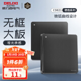 德力西（DELIXI） 开关插座面板 CD821磨砂黑色暗装开关面板86型墙开带usb电脑插座 一开双控开关