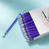 高温消失笔服装专用 布料气退热熔热消笔褪色水溶水消色笔芯布用 小杆蓝色100支【皮革/布料通用】 高温消失或水消