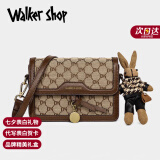 Walker Shop品牌包包女包单肩包女士斜挎包送女友老婆生日七夕情人节礼物 咖啡色【礼盒装/顺丰发货/闪电送达】