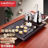 金灶（KAMJOVE） 钢化玻璃茶盘家用功夫茶具套装 自动上水茶具茶台泡茶机L-300A 茶盘 配陶瓷茶具 茶水桶 1个