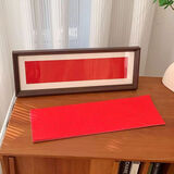 美克杰家肥屋润 新中式书法横款相框画喜庆风文字摆台画客厅装饰品摆件 空框一个+1张纸收到货自己写 1个 相框尺寸内12.7*40外15*42