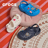 crocs卡骆驰贝雅儿童洞洞鞋男女童户外包头沙滩鞋拖鞋/207013/207012 海蓝-456 29 (175mm)