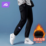 婧麒（JOYNCLEON）孕妇裤加绒冬季休闲裤女打底外穿运动裤子棉 黑色XL jyk20235