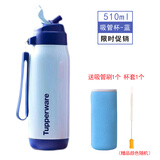 特百惠（Tupperware）吸管保温杯510ml 304不锈钢真空保温杯大容量男女学生水杯 吸管保温杯-蓝色 510ml