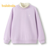 巴拉巴拉男童卫衣儿童秋冬上衣加绒女童高领24121202