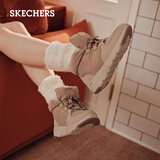 斯凯奇（Skechers）面包鞋春女靴短筒雪地靴舒适增高厚底高帮鞋144194