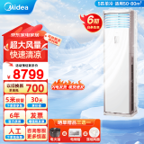 美的（Midea）5匹柜式空调5p柜机商用中央空调立式冷暖客厅商铺两用办公铺面大功率RFD-120LW/BSDN8Y-PA401(B3)B 5匹 三级能效 单冷制柜机