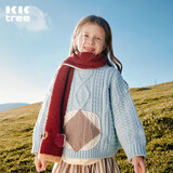 Kocotreekk树儿童围巾宝宝冬季保暖防风男女童软糯毛线卡通围脖 金鱼啵啵