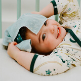 nest designs婴儿口水巾围兜双层纱布小方巾毛巾宝宝洗脸新生儿小方巾 6条装 初雪星辰35*35cm（双层6条装）