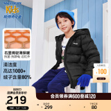 Skechers斯凯奇儿童羽绒服男童女童外套石墨烯蓄热保暖中大童冬装L422K138 碳黑/0018/石墨烯升级款 150cm