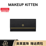 MAKEUP KITTEN钱包女MK牛皮轻奢侈女士钱包手拿包女卡包零钱包女生日礼物送女友 黑色-新款生日礼物送女生