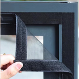 诗美尔免打孔防蚊金刚纱窗网自装魔术贴自粘型窗户家用磁铁隐形简易门帘 金刚网纱-整片款  灰纱+黑贴 0cm*0cm 【定制】