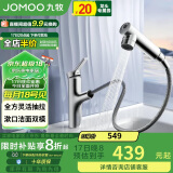 九牧（JOMOO）卫生间全方位漱口洁面抽拉式台盆面盆水龙头银色32344-574/1B2-Z