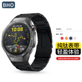 BHO适用华为watch4pro手表表带gt3pro/gt5pro/gt5纯钛金属表带watch5/3pro/gt4非凡大师gt2男生合46mm 【黑色】纯钛金属丨尊享款 华为手表-46/48表盘【2
