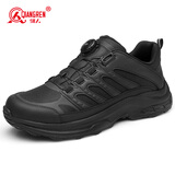 强人3515男鞋凯夫拉防穿刺训练鞋户外防泼水黑色登山鞋自动扣徒步鞋 旋转扣四季款 43