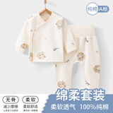 棉芹婴儿衣服内衣套装新生儿宝宝春秋衣秋裤高腰纯棉打底刚出生 星星羊【高腰】（四季款） 80 (建议9-12个月19-22斤)