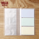 无印良品 MUJI 聚丙烯 票卡夹/3列 卡片收纳册 纵型/60个口袋/侧面收纳