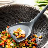 onlycook食品级硅胶锅铲 不粘锅炒菜铲子 加长手柄不沾锅 家用硅胶铲 灰色