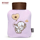 BYXAS百赛施德国TUV认证注水热水袋灌水暖手宝热敷暖水袋 小号小象紫