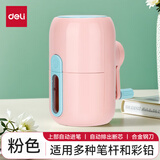 得力（deli） 卷笔刀手摇铅笔削笔器铅笔刀小学生刨笔机儿童卡通自动进铅转笔刀美术生可用 【公主粉】竖式自动进笔