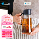 阿司倍鹭（ASVEL）大号玻璃油壶油瓶调味瓶 自动开合调料瓶酱油醋瓶 黑色650ml