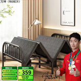 万坤（WANKUN）折叠床单人床双人办公室午休床家用陪护床硬板床铁床免安装四折床 加厚款圆管床120CM宽