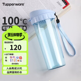 特百惠（Tupperware）茶韵500ML塑料杯 男女学生便携办公用水杯子大容量双饮口 冰水蓝