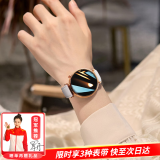 AELVO WATCH GT4系列女士智能手表运动健康监测蓝牙通话品牌新款成人GT5PRO风格情人节礼物送女生女朋友 玫瑰金（含三种表带）新一代健康运动手环 适用于VIVO一加OPPO苹果小米等品牌手