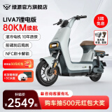 绿源（Luyuan）LIVA7豪华版新国标电动自行车 48V24Ah锂电 通勤代步轻便电动车 liva7锂电版 天空灰