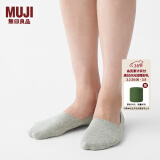 无印良品 MUJI 女式 脚跟带防滑 薄款 隐形船袜 DAG02C1S 灰色 23-25cm/36-40码