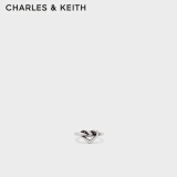 CHARLES&KEITHCK5-320300女士圈定系列半宝石饰爱心戒指 Silver银色