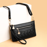 美杜妈妈包中年女包时尚手拿包百搭简约零钱小包斜挎包母亲节七夕礼物 单肩斜挎妈妈包包【黑色】