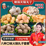 趣十八番潮汕火锅丸子套餐手打牛肉丸牛筋丸墨鱼丸烧烤食材麻辣烫火锅丸料 火锅丸子套餐四  8种120g丸子