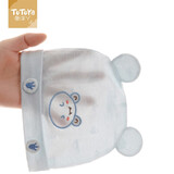 MINI TUTUYA婴儿帽子春秋季宝宝护头卤门新生儿胎帽0-3-6个月1岁夏季薄款透气 呱呱蛙-水蓝色（夏季单层） 帽围 36-40cm ，建议0-3个月