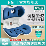 NGTstyle护腰坐垫办公室靠垫久坐神器人体工学靠背学生儿童坐姿椅ngt 运动蓝·升级款【80-120斤适用】