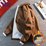 WASSUP HERMU官方外套男女秋冬季美拉德痞帅机车皮衣高质感美式街头休闲皮夹克 深棕色 （加绒款） 2XL （推荐150-170斤）