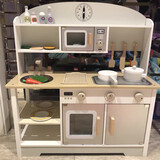 励智儿童过家家厨房玩具木质烧烤工具台娃娃家做饭仿真厨具女孩礼物 木制日式大厨房