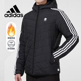 阿迪达斯 （adidas）男装冬季运动服neo连帽防风保暖棉服HD4677 M