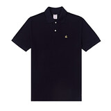 布克兄弟（BrooksBrothers） 夏季男士休闲纯色短袖polo衫 男装珠地棉经典款刺绣翻领上衣男 黑色-翻领T恤男 M (建议70-80kg)